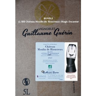 Bundle: 5L Ch. Moulin de Rioucreux + Magic Decanter
